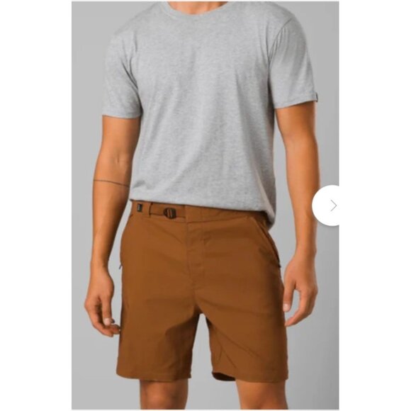 Prana Men's Stretch Zion Hybrid Short II Size 36/07 Rust Brown NWT Pockets - Picture 1 of 15